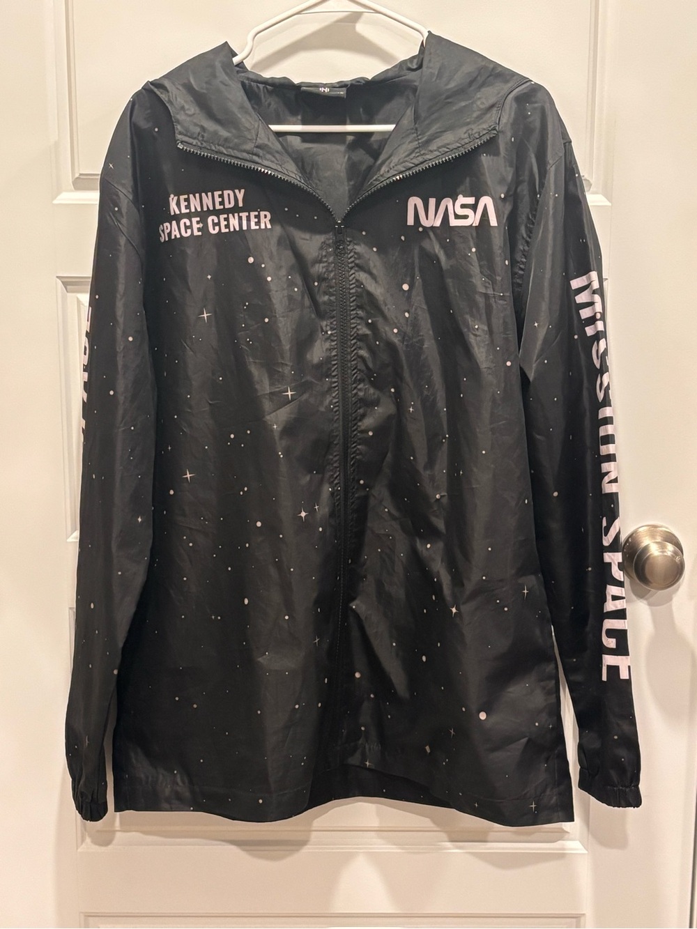 NASA Kennedy Space Center Black Hooded Utility Jacket